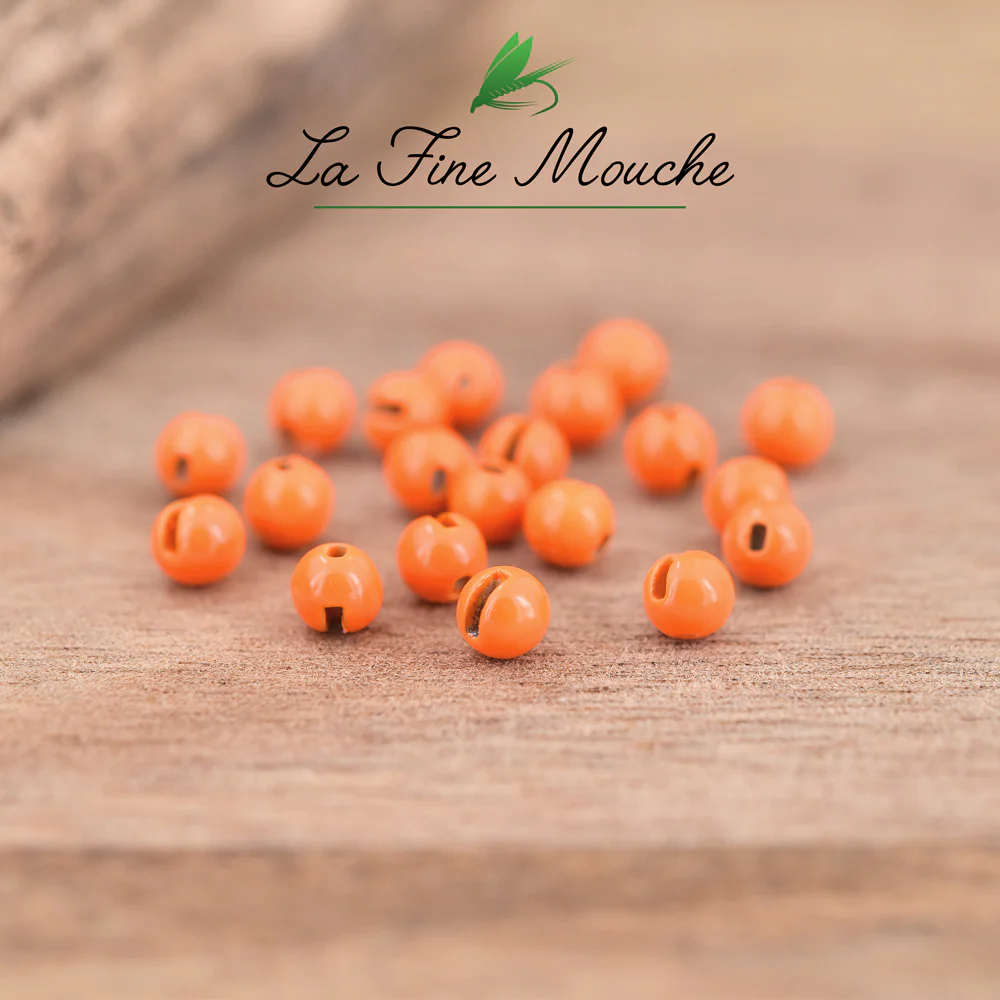 Billes Fendues en Tungstène - Orange Fluo - 20pcs – Image 2