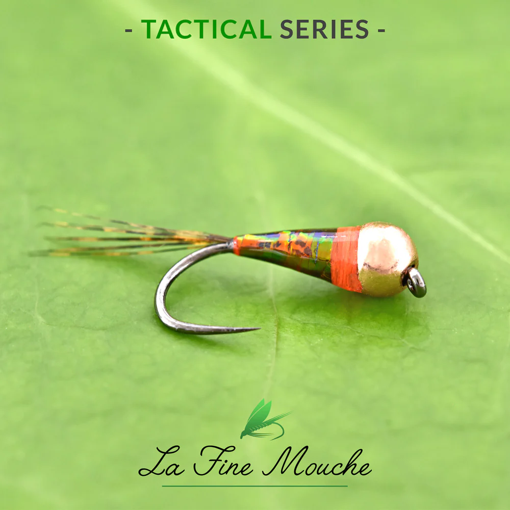 Nymphe Perdigone New Gazoline Tag Orange - TACTICAL SERIES - Bille Cuivre