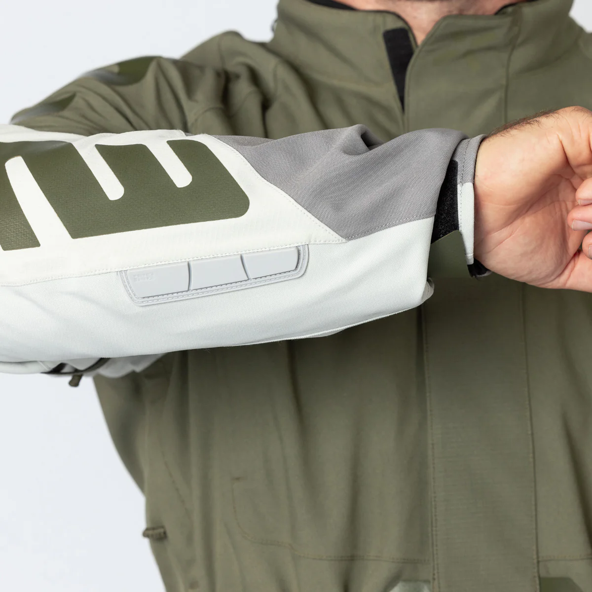 Venture-STX 1.0 Laminatjacke hellgrau-oliv – Image 9